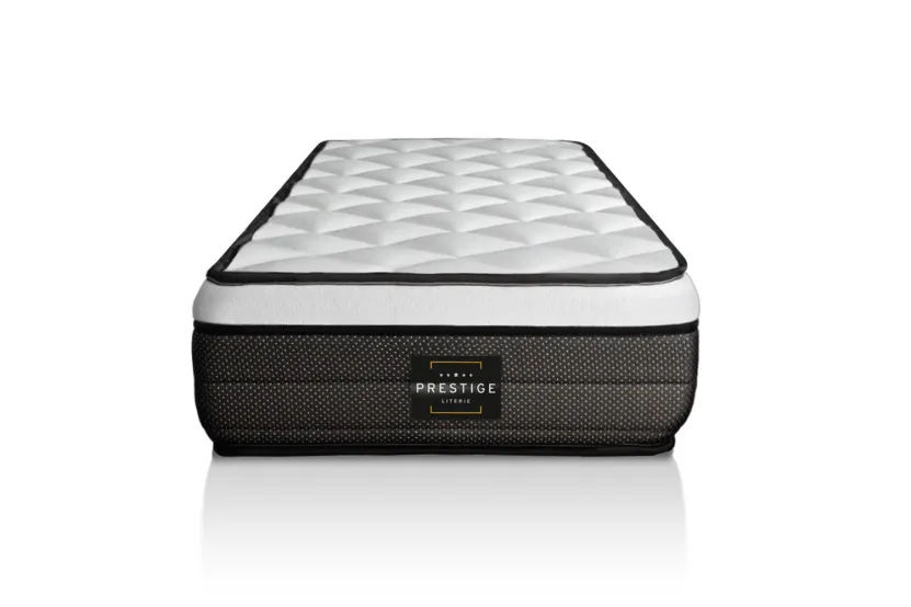 Ensemble Matelas Sommier 120x190 cm - Sommier Blanc (en kit) - Suite