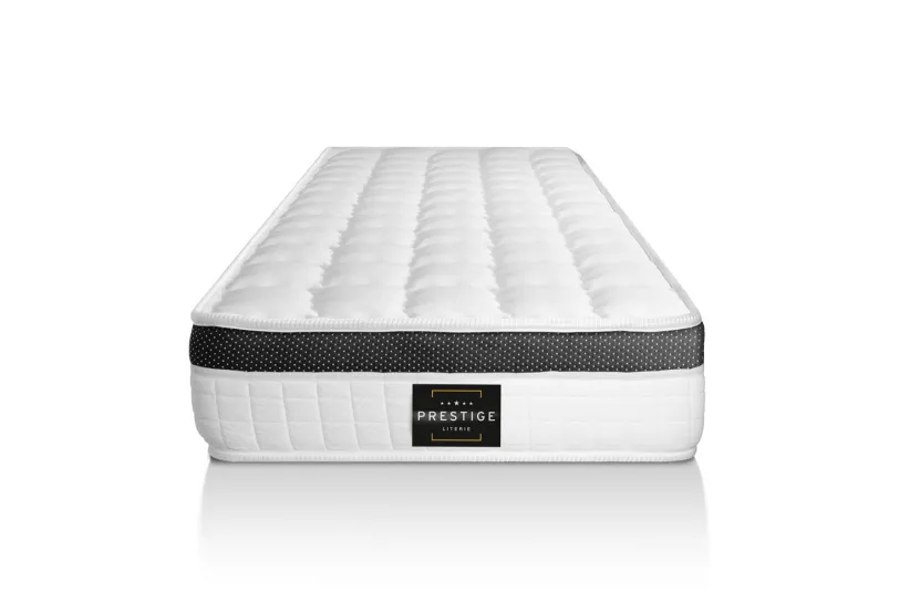 Ensemble Matelas Sommier 80x190 cm - Sommier Blanc (en kit) - Supérieur