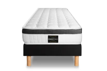 Ensemble Matelas Sommier 80x200 cm - Sommier Noir (en kit) - Supérieur