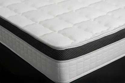 Ensemble Matelas Sommier 140x190 cm - Sommier Blanc (en kit) - Supérieur