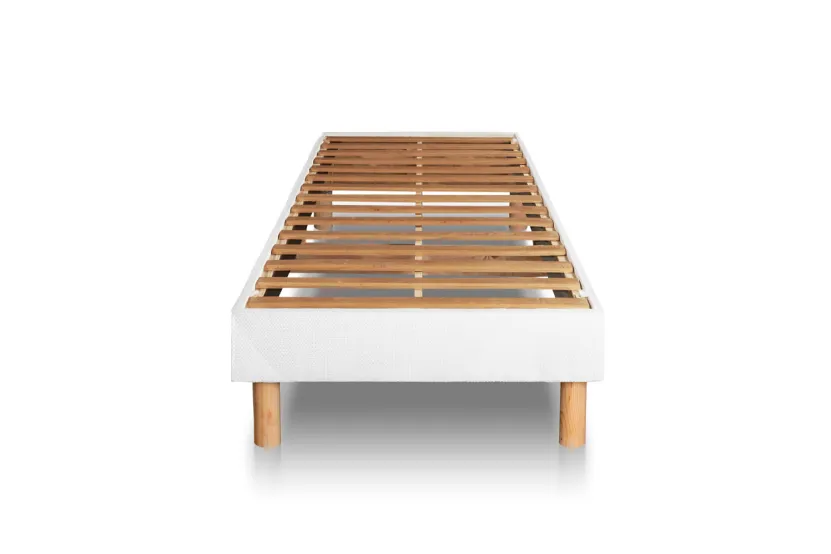 Ensemble Matelas Sommier 90x200 cm - Sommier Blanc (en kit) - Privilège