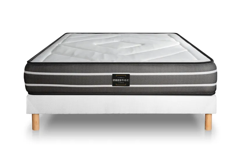 Ensemble Matelas Sommier 180x200 cm - Sommier Blanc (en kit) - Exclusive