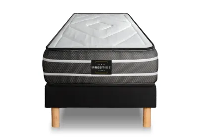 Ensemble Matelas Sommier 80x200 cm - Sommier Noir (déjà monté) - Exclusive