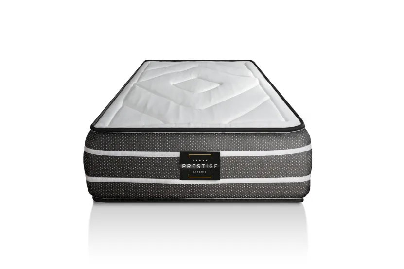 Ensemble Matelas Sommier 90x200 cm - Sommier Noir (en kit) - Exclusive