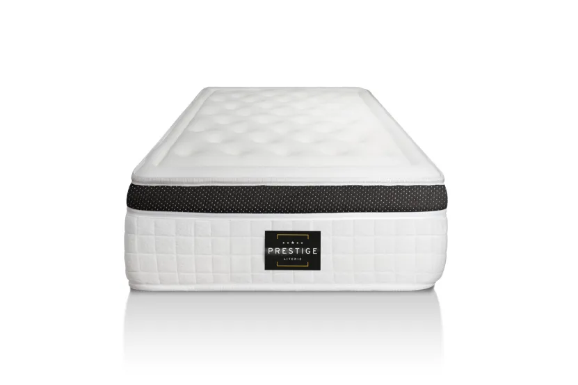 Ensemble Matelas Sommier 90x190 cm - Sommier Blanc (en kit) - Privilège