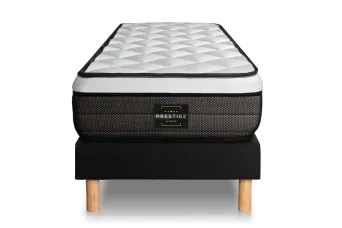 Ensemble Matelas Sommier 80x190 cm - Sommier Noir (en kit) - Suite