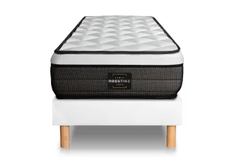 Ensemble Matelas Sommier 120x200 cm - Sommier Blanc (en kit) - Suite