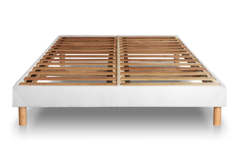 Ensemble Matelas Sommier 160x200 cm - Sommier Blanc (en kit) - Suite