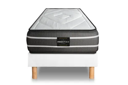 Ensemble Matelas Sommier 80x190 cm - Sommier Blanc (en kit) - Exclusive