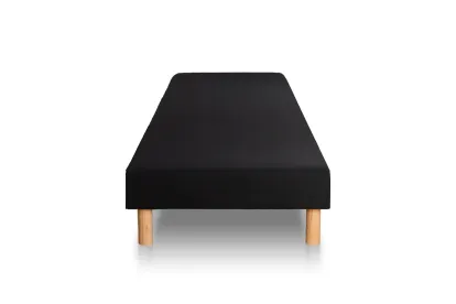 Ensemble Matelas Sommier 90x200 cm - Sommier Noir (déjà monté) - Supérieur