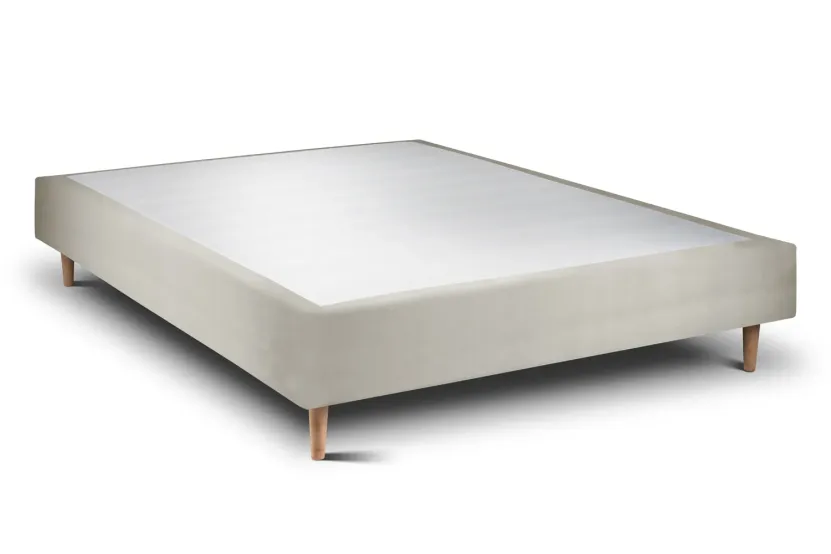 Sommier Tapissier 150x200 cm (déjà monté) - Velours - Taupe