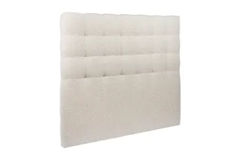 Tête de lit 160 cm Capitonnée - Tissu Bouclette Beige Clair