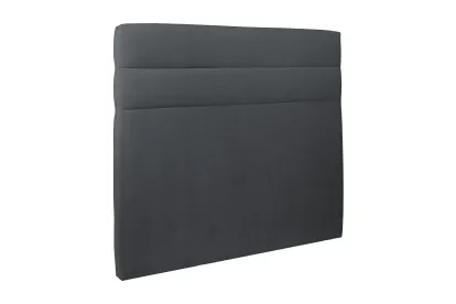 Tête de lit 200 cm Lignes - Tissu Velours Gris Anthracite