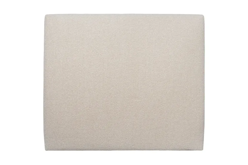 Tête de lit 150 cm Tapissée - Tissu Bouclette Beige Clair