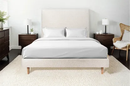 Sommier Tapissier 150x200 cm - H29 cm - Bouclette - Beige clair