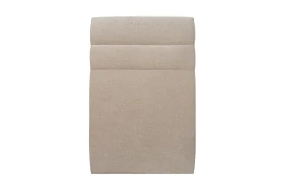 Tête de lit 90 cm Lignes - Tissu Toile Natté Beige Brun
