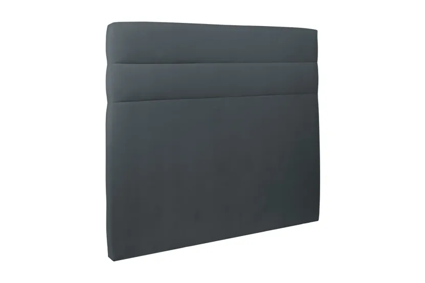 Tête de lit 160 cm Lignes - Tissu Velours Gris Anthracite