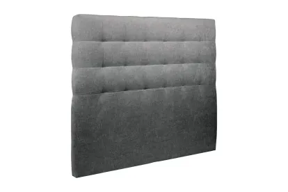Tête de lit 150 cm Capitonnée - Tissu Toile Natté Gris Anthracite