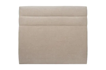 Tête de lit 200 cm Lignes - Tissu Toile Natté Beige Brun