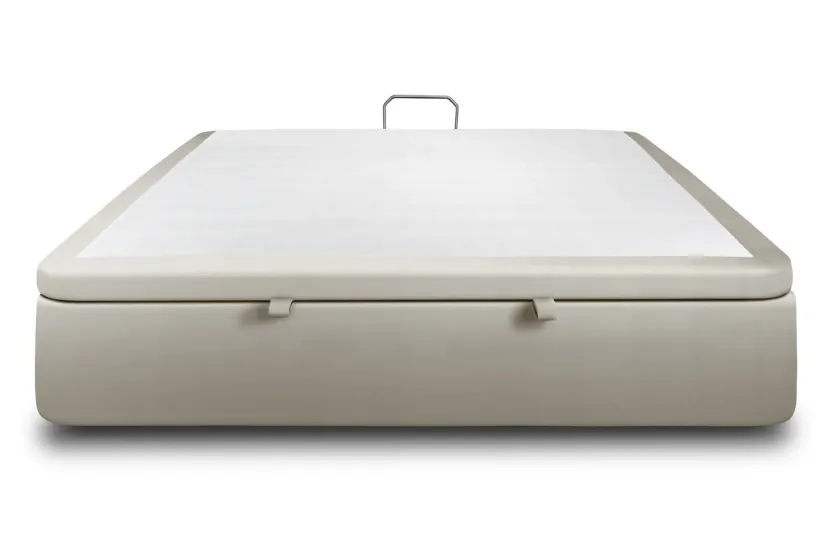 Sommier Coffre 160x200 cm - Velours - Taupe