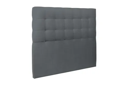 Tête de lit 180 cm Capitonnée - Tissu Velours Gris Anthracite