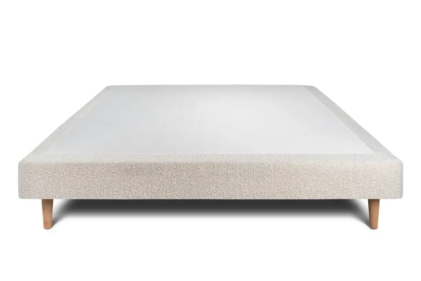 Sommier Tapissier 140x200 cm (déjà monté) - Bouclette - Beige Clair