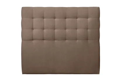 Tête de lit 135 cm Capitonnée - Tissu Velours Taupe