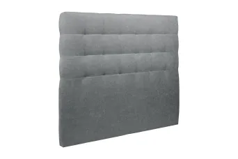 Tête de lit 200 cm Capitonnée - Tissu Toile Natté Gris Anthracite
