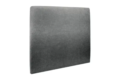Tête de lit 135 cm Tapissée - Tissu Toile Natté Gris Anthracite