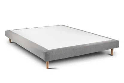 Sommier Tapissier 140x190 cm - H29 cm - Bouclette - Gris