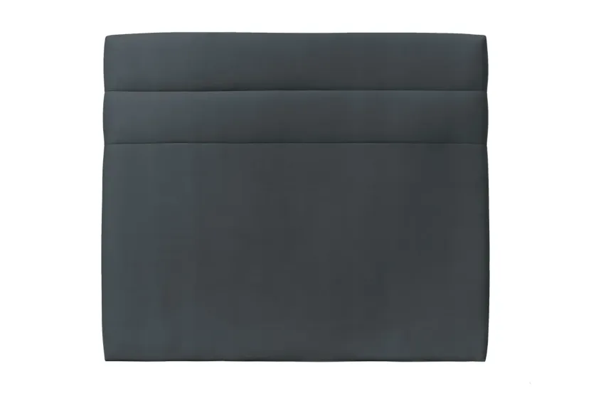 Tête de lit 200 cm Lignes - Tissu Velours Gris Anthracite
