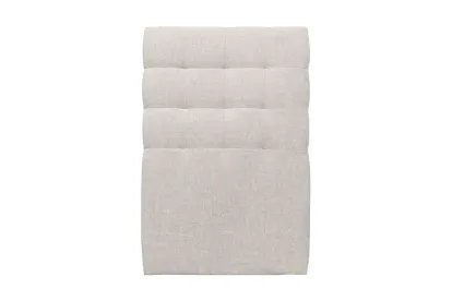 Tête de lit 90 cm Capitonnée - Tissu Toile Natté Beige Clair