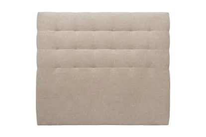 Tête de lit 200 cm Capitonnée - Tissu Toile Natté Beige Brun