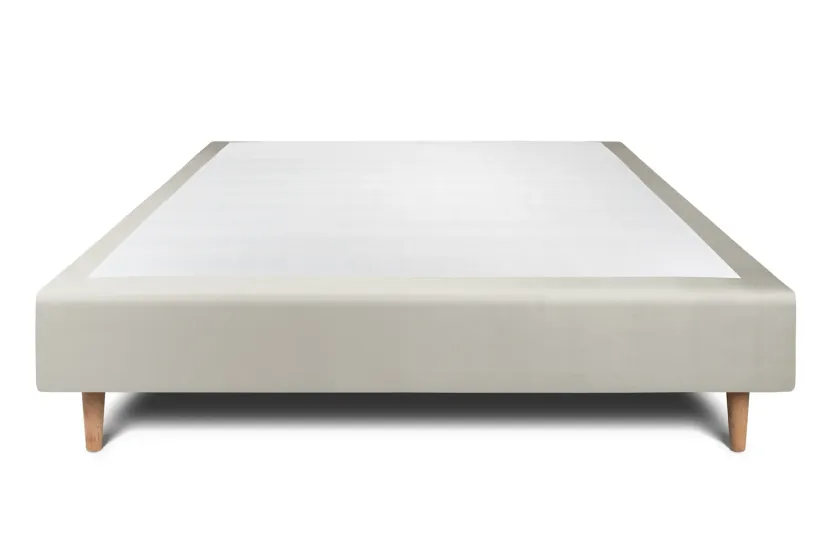 Sommier Tapissier 150x200 cm (déjà monté) - Velours - Taupe