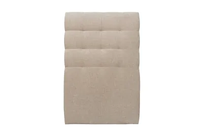 Tête de lit 90 cm Capitonnée - Tissu Toile Natté Beige Brun