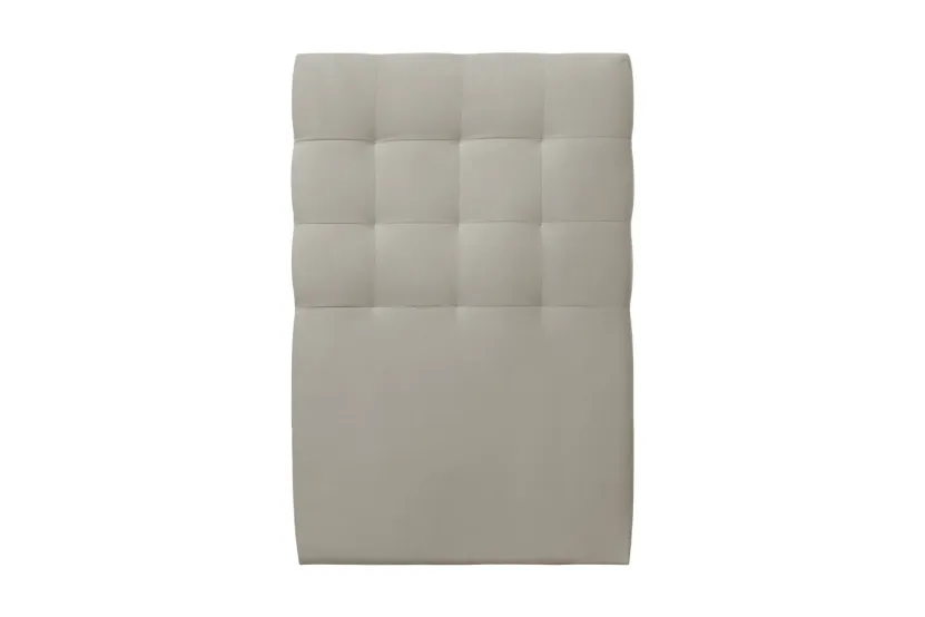 Tête de lit 90 cm Capitonnée - Tissu Velours Taupe