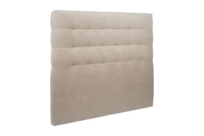 Tête de lit 140 cm Capitonnée - Tissu Toile Natté Beige Brun