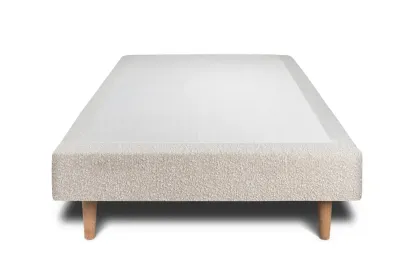 Sommier Tapissier 90x190 cm - H29 cm - Bouclette - Beige clair