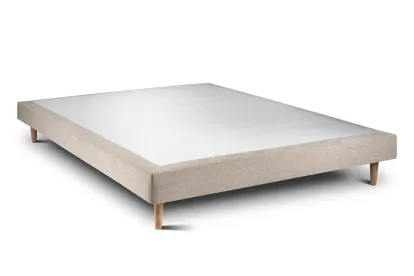 Sommier Tapissier 150x190 cm - H29 cm - Toile nattée - Beige brun