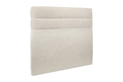 Tête de lit 160 cm Lignes - Tissu Toile Natté Beige Clair