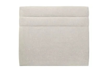Tête de lit 150 cm Lignes - Tissu Toile Natté Beige Clair