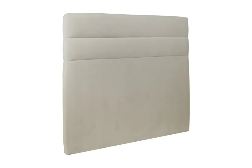Tête de lit 180 cm Lignes - Tissu Velours Taupe