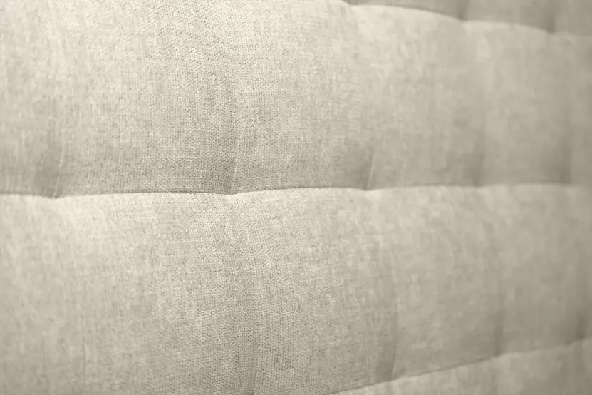 Tête de lit 140 cm Capitonnée - Tissu Toile Natté Beige Clair