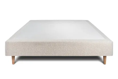 Sommier Tapissier 150x190 cm - H35 cm - Bouclette - Beige clair