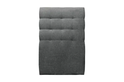 Tête de lit 90 cm Capitonnée - Tissu Toile Natté Gris Anthracite
