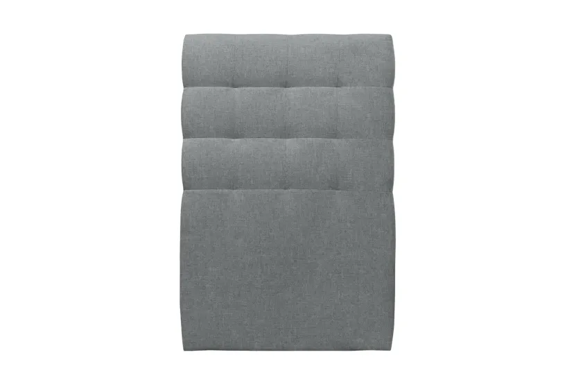 Tête de lit 90 cm Capitonnée - Tissu Toile Natté Gris Anthracite