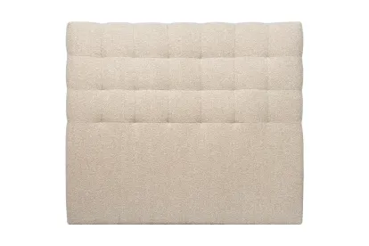 Tête de lit 160 cm Capitonnée - Tissu Bouclette Beige Clair